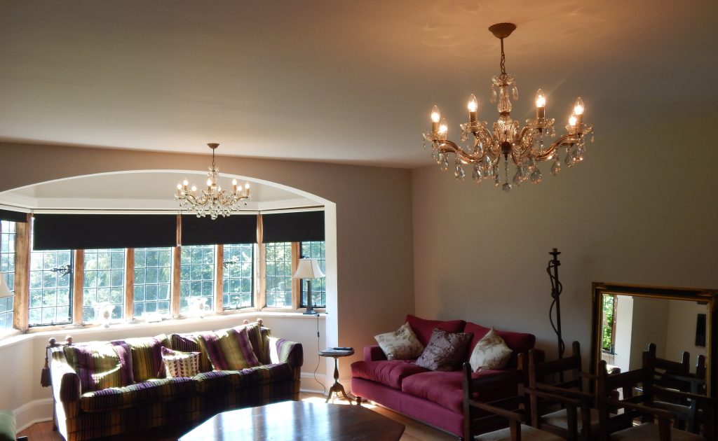 Bespoke lights from Darwin Lighting fitted in the living room.